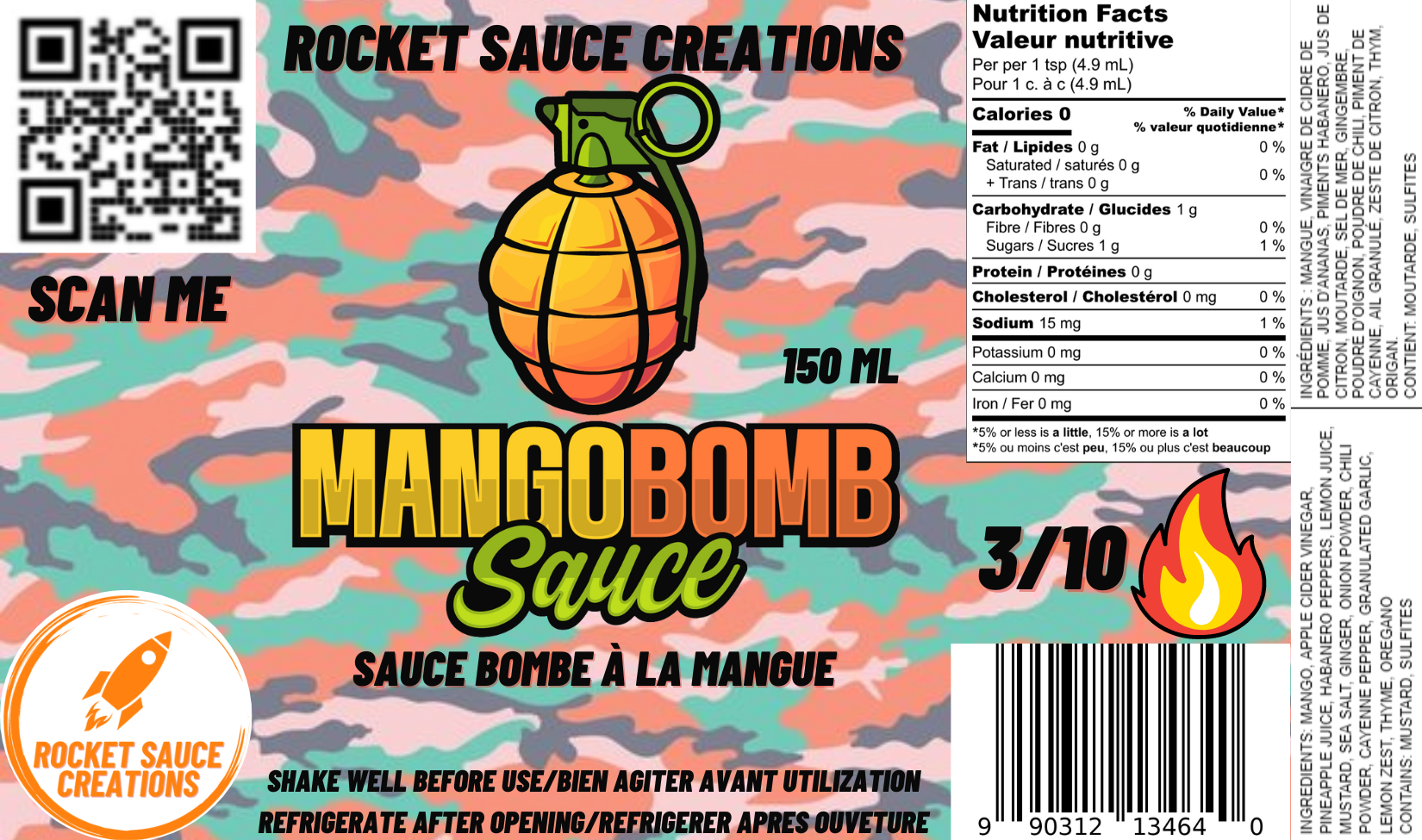 Mango Bomb Sauce 150ml Rocket Sauce Creations Mango Bomb Sauce 150ml Rocket Sauce Creations